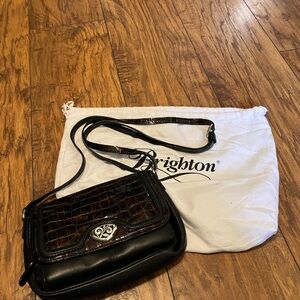 Brighton Black and Brown Shoulder Bag